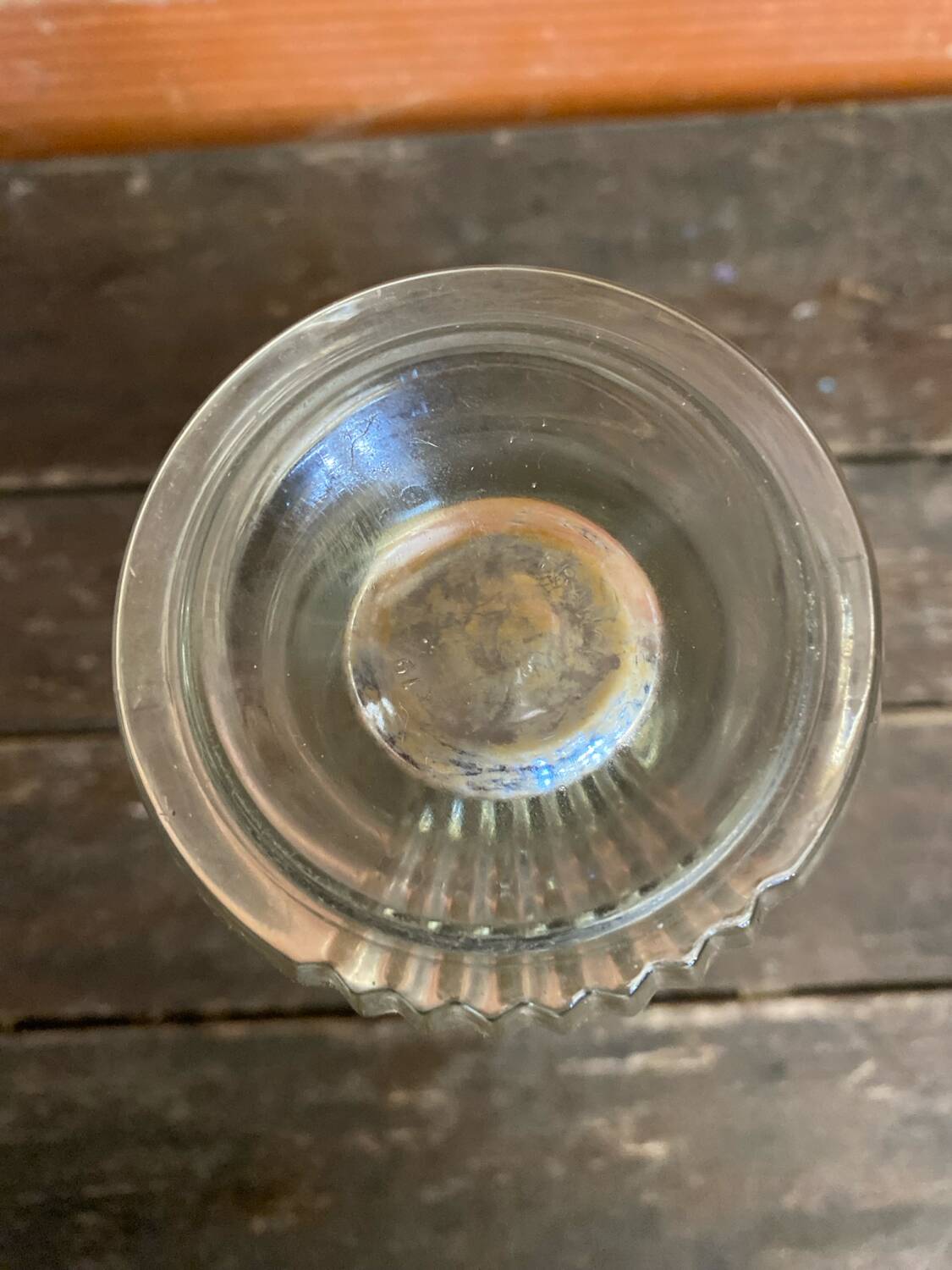 Vintage 1970s Moulded Glass Vase