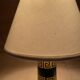 Ceramic lamp, new fabric cable, cotton lampshade.