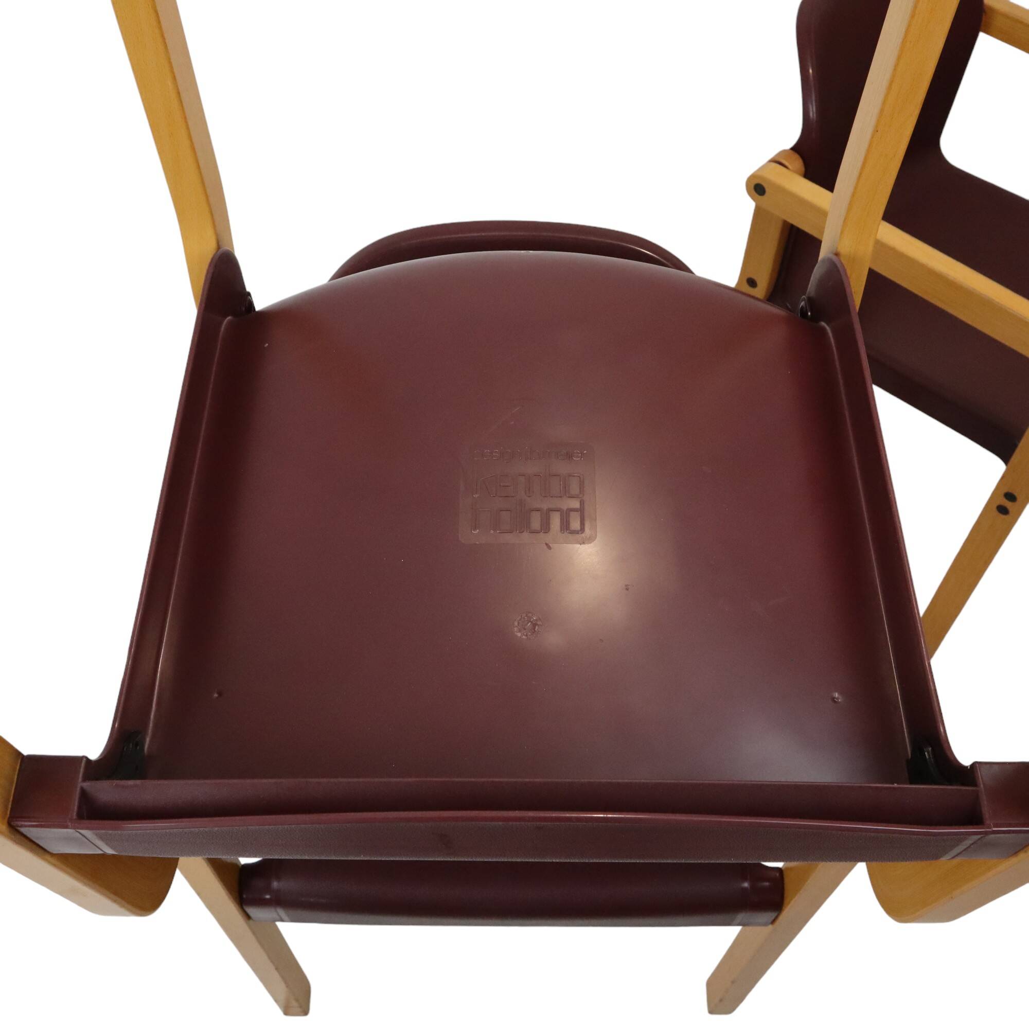 Lot de 6 chaises design vintage Dolmas Kembo JB Meijer années 1980