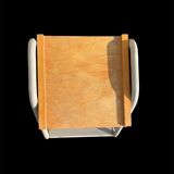 Vintage bedside table in wood and metal