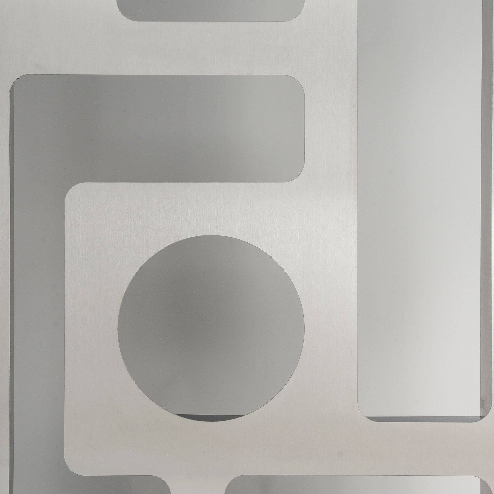 Pair of perforated stainless steel bookshelves by Capucine Cassaigne, France, 2026