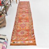 Orange Beige Turkish Runner Rug 80x369Cm SK 23759