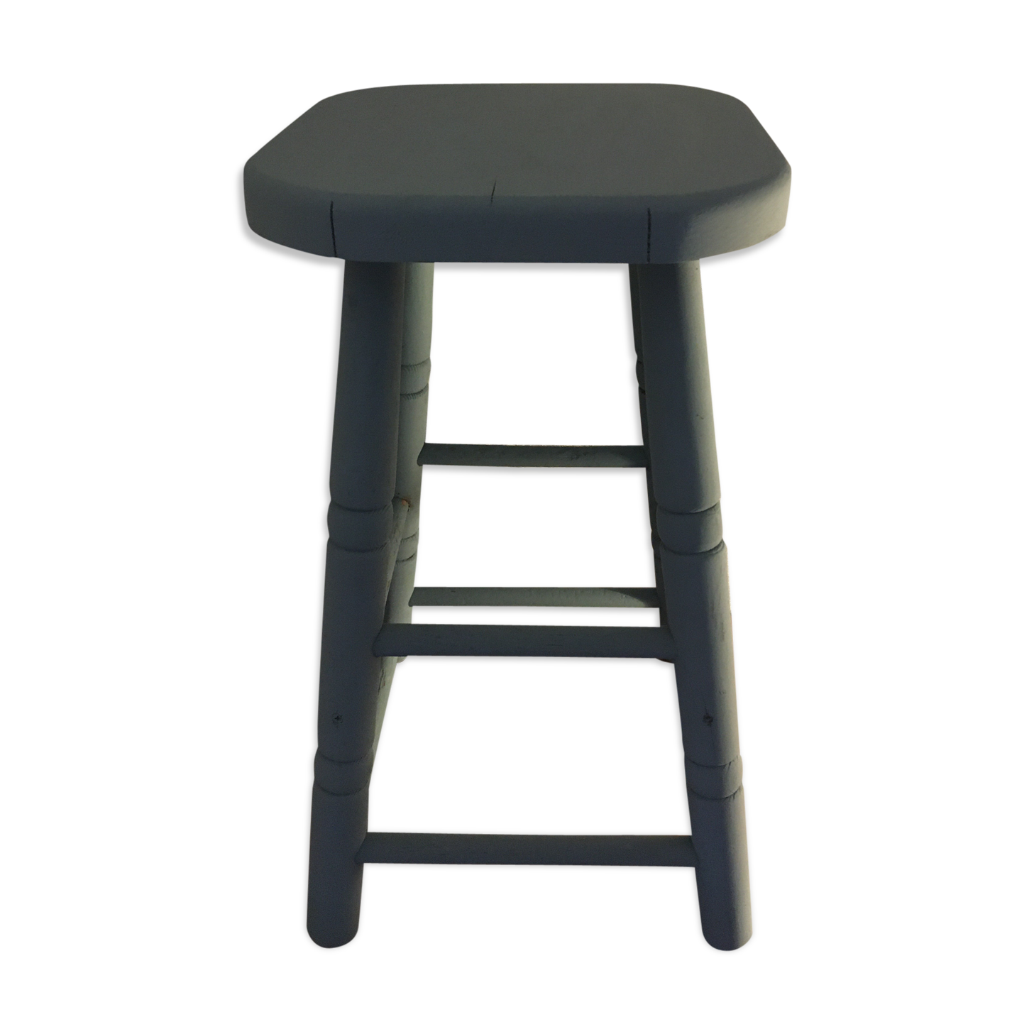 Painted wooden stool