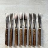 Vintage Japanese stainless steel wood forks