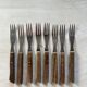 Fourchettes vintage bois inox japon