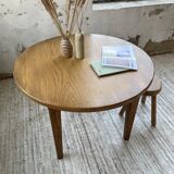 1950s round oak table