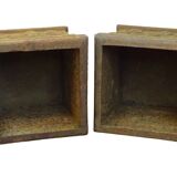 Paire de jardinières anciennes françaises en fonte