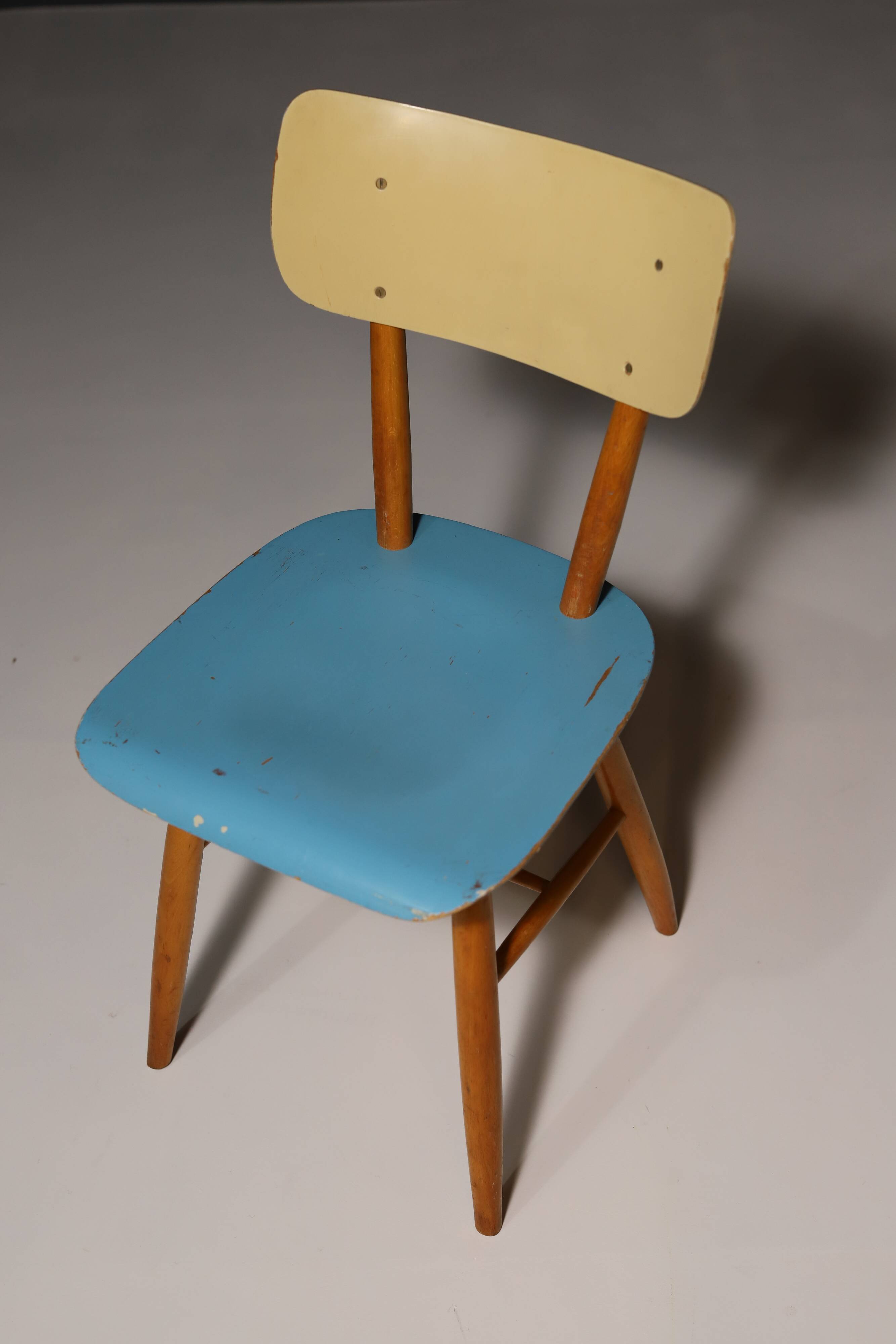 Mid century color dining chairs  1960´s, Czechoslovakia, set of 18