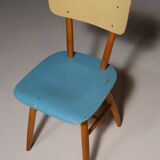 Mid century color dining chairs  1960´s, Czechoslovakia, set of 18