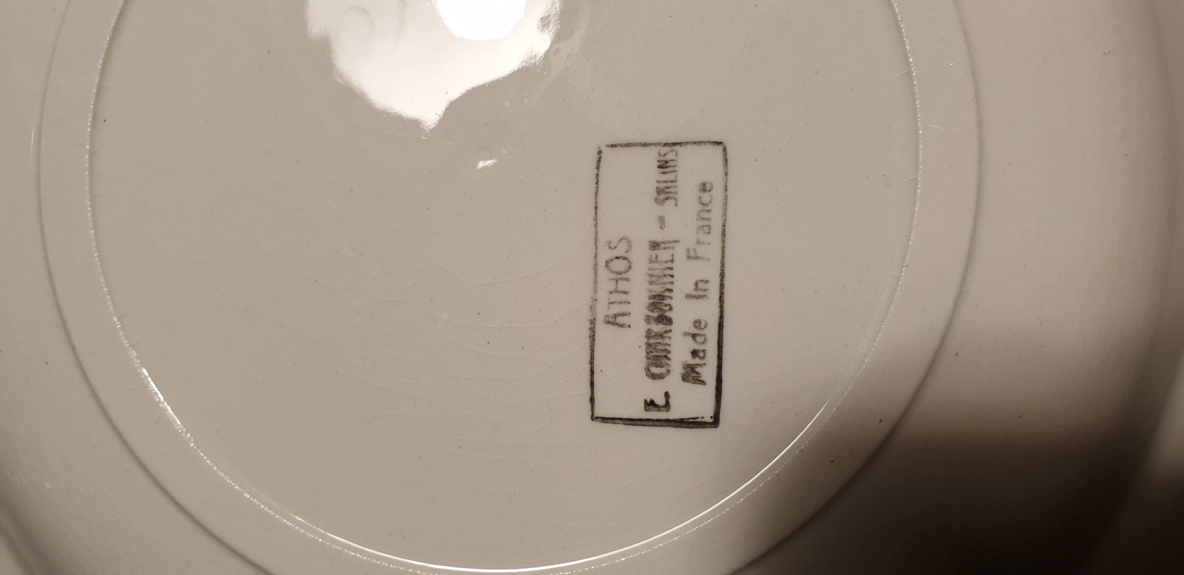 Hollow plates Salins E.charbonnier model Athos XXth