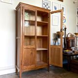 Cupboard, showcase 2 doors in dark wood