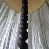 Burnt wood floor lamp