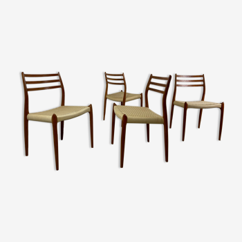 4 chairs model 78 by Nils O. Moller 1960