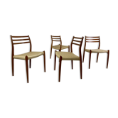 Lot de 4 chaises modèle 78 de Nils O. Moller 1960