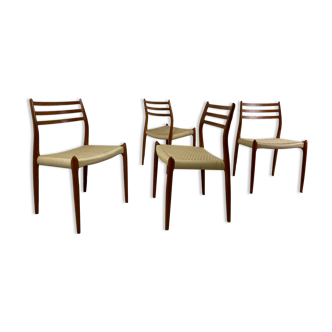 4 chairs model 78 by Nils O. Moller 1960