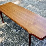Vintage revtangular coffee table in solid teak by john boné denmark 1960s