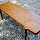 Vintage revtangular coffee table in solid teak by john boné denmark 1960s