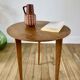 Tripod side table in wood veneer from the 50s and 60s