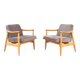 Mid-Century Polish Lounge Chairs by J. Kędziorek, 1960s. Set of 2.