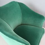 Pair of velvet armchairs Gio Ponti style