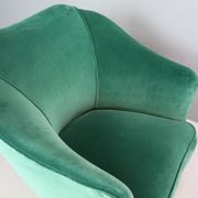 Pair of velvet armchairs Gio Ponti style