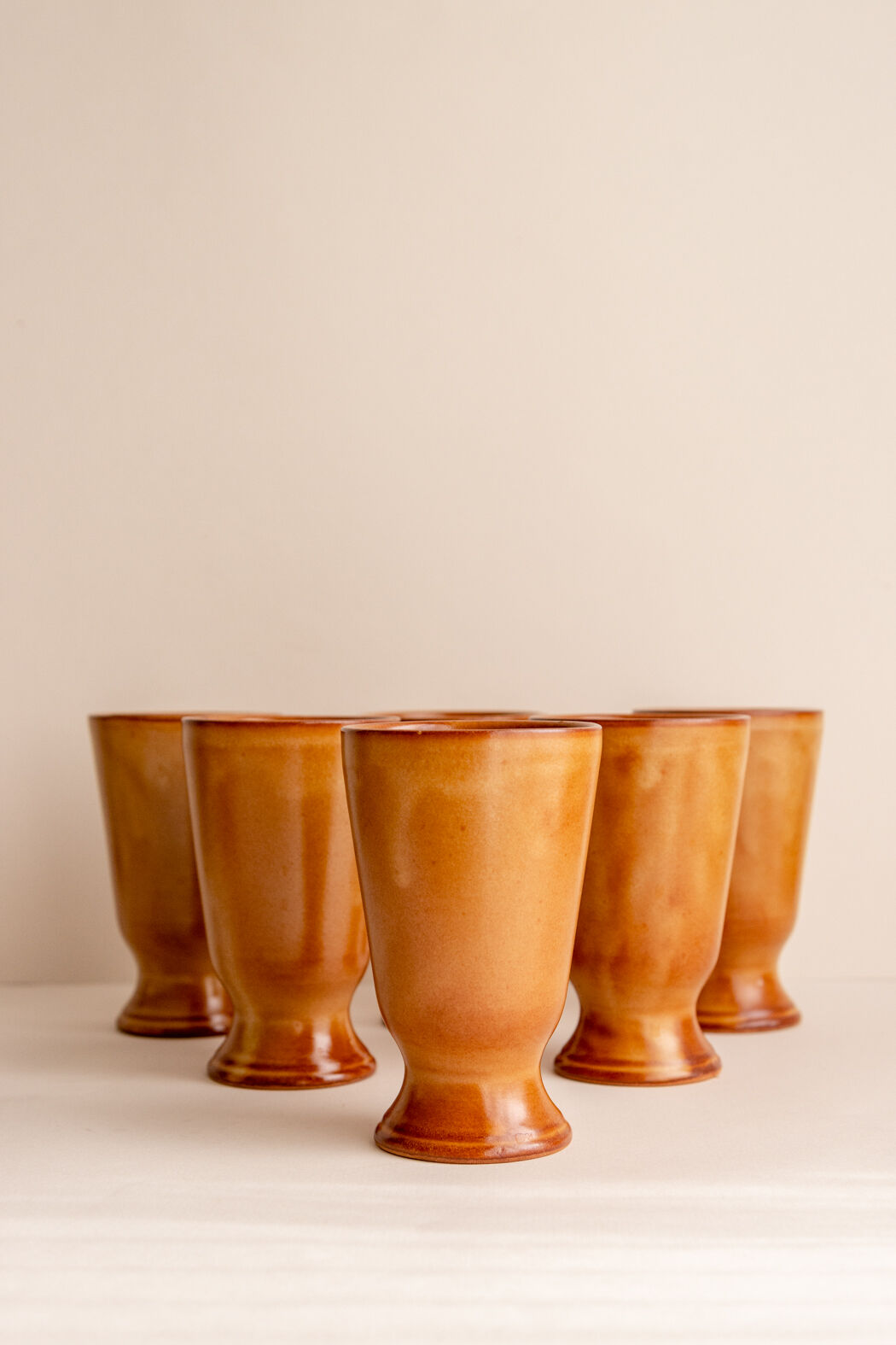 lot of 6 Mazagran terracotta