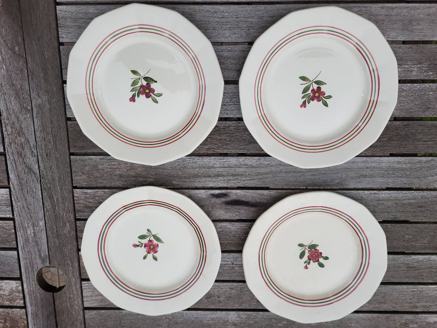 4 assiettes plates Sarreguemines Armelle