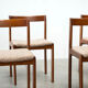 Set of six elegant Italian dining chairs
