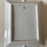 Old rectangular Limoges Porcelain Ashtray: Leaf designs signed GP