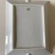 Old rectangular Limoges Porcelain Ashtray: Leaf designs signed GP