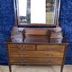 Superb English mahogany psyche chest of drawers circa 1880