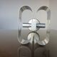 Space age lamp in brushed metal and chromed metal 1970