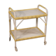 Italian service cart in wood and wicker