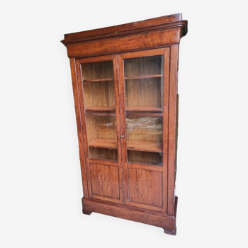 louis philippe mahogany bookcase 2 doors from the 19th century