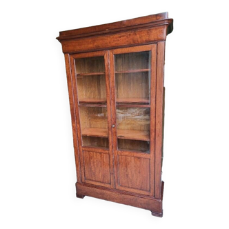 louis philippe mahogany bookcase 2 doors from the 19th century