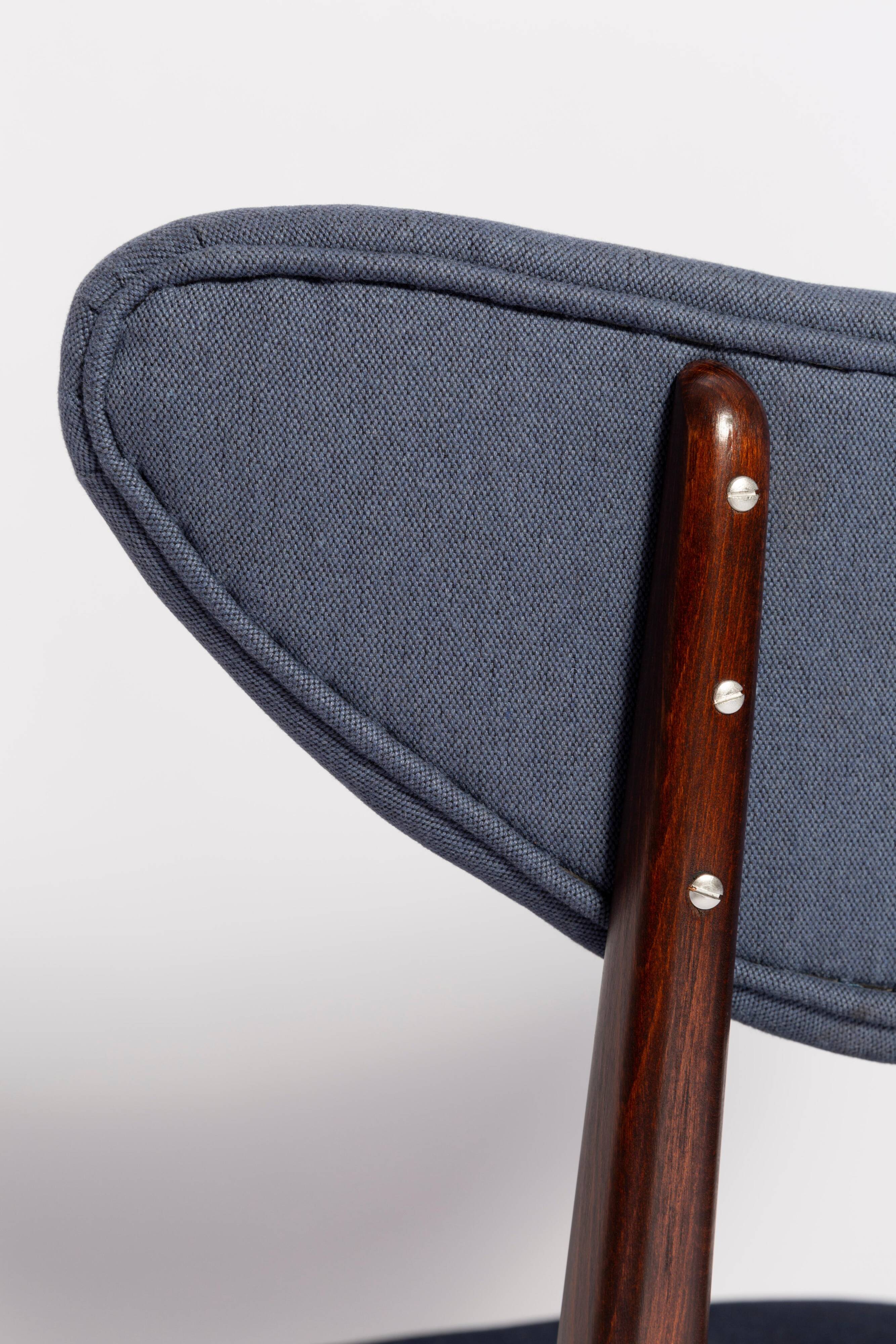 Chaise cœur en denim bleu moyen et foncé, milieu du 20ème siècle, Europe