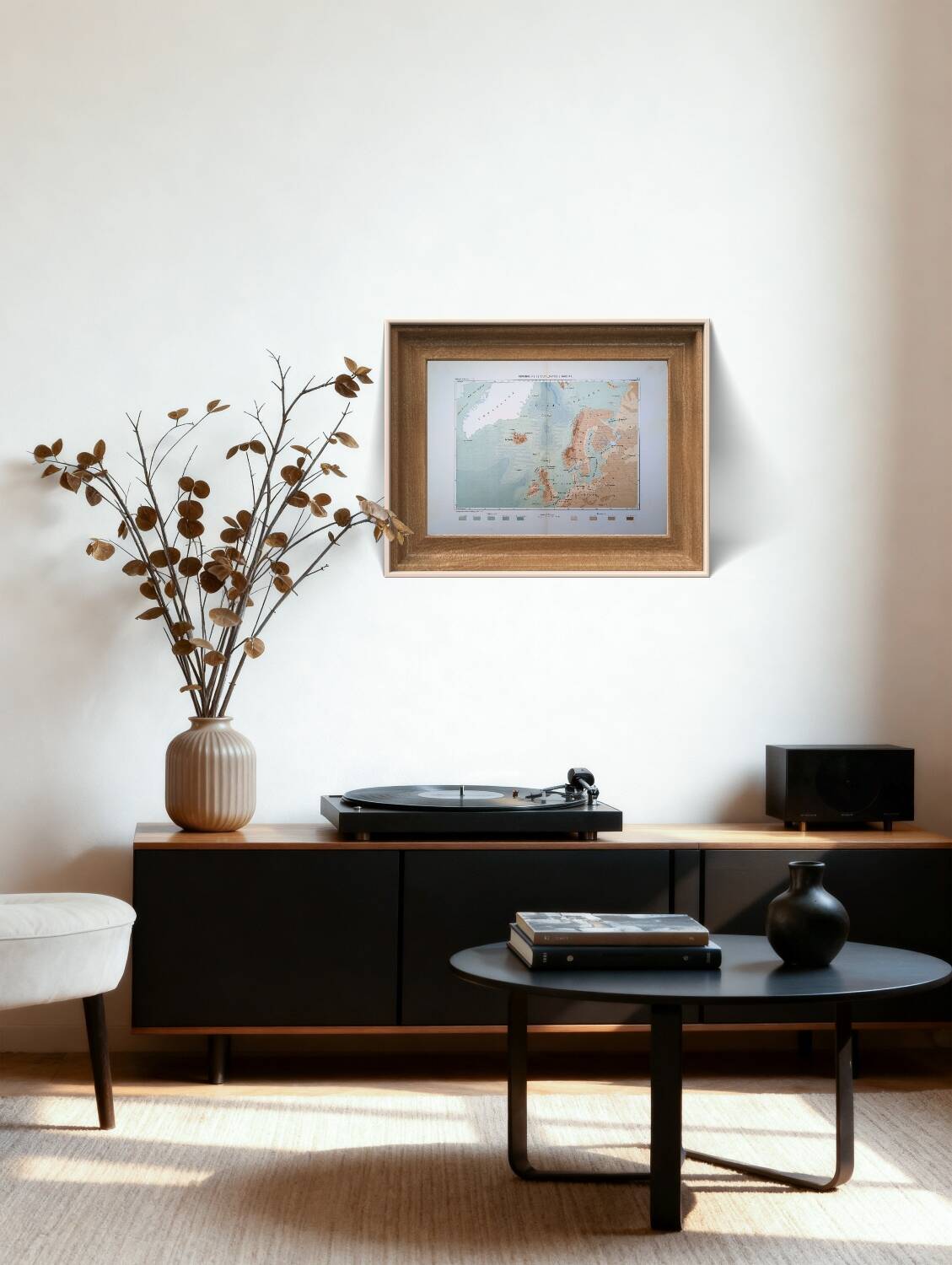 The North Atlantic, original map printed in 1879.