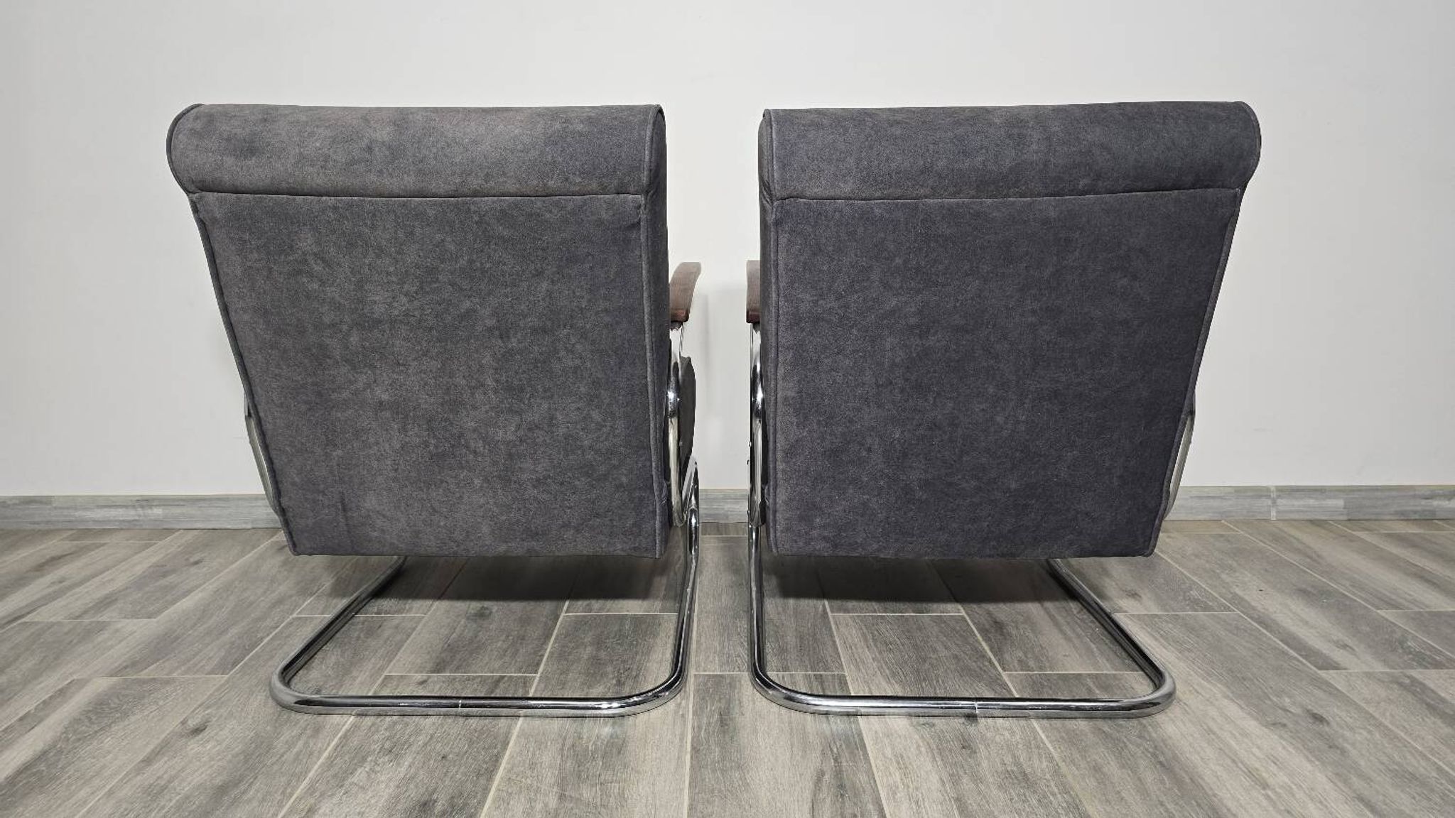 Bauhaus Chrome Armchairs S411 by Willem Hendrik Gispen for Mücke Melder