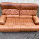 Scandinavian 2-seater canapé in genuine leather from De Sede, Switzerland, 150cm.
