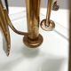 Brass, Iron and Thick Glass Fireplace Tools Set attr. to Fontana Arte