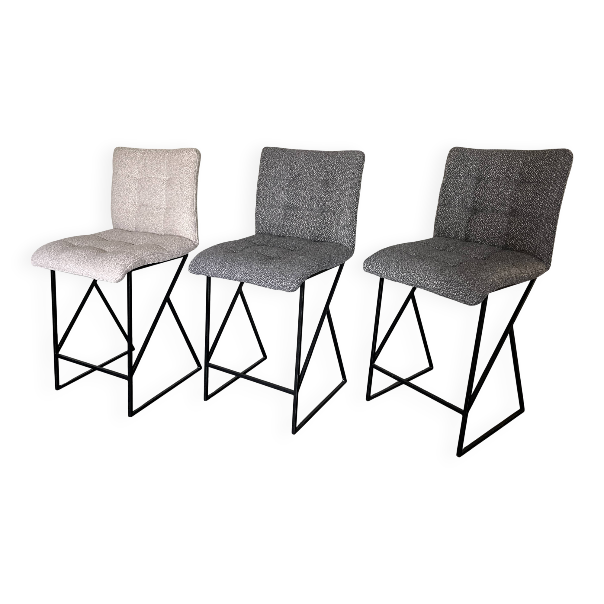 3 Tabourets hauts pour table ou comptoir hauteur 90 cm