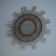 Vintage Sun mirror in wicker, Italy, 1960s