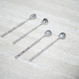 Série de 4 cuillères à moka vintage en métal argenté