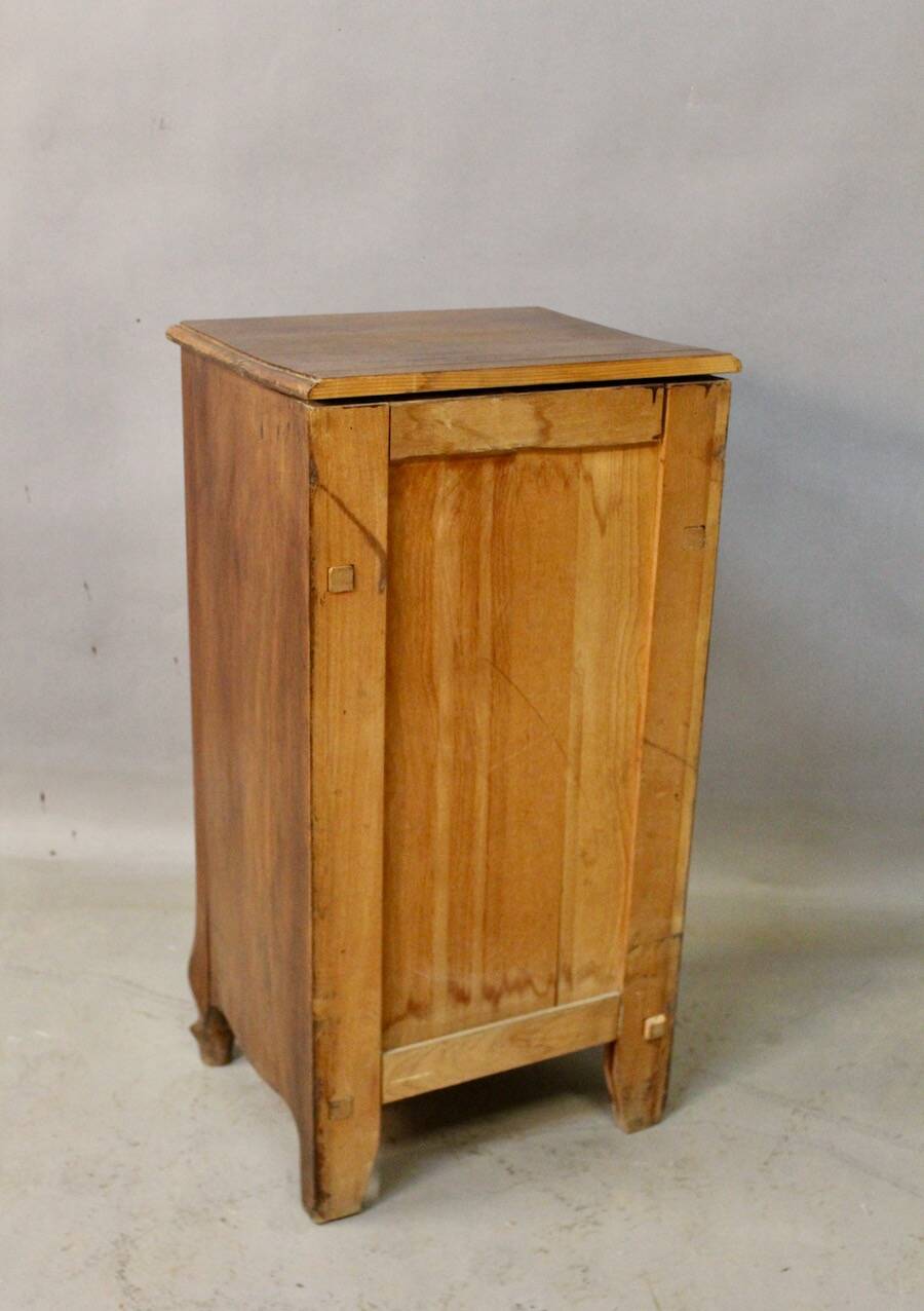 Art nouveau walnut bedside table