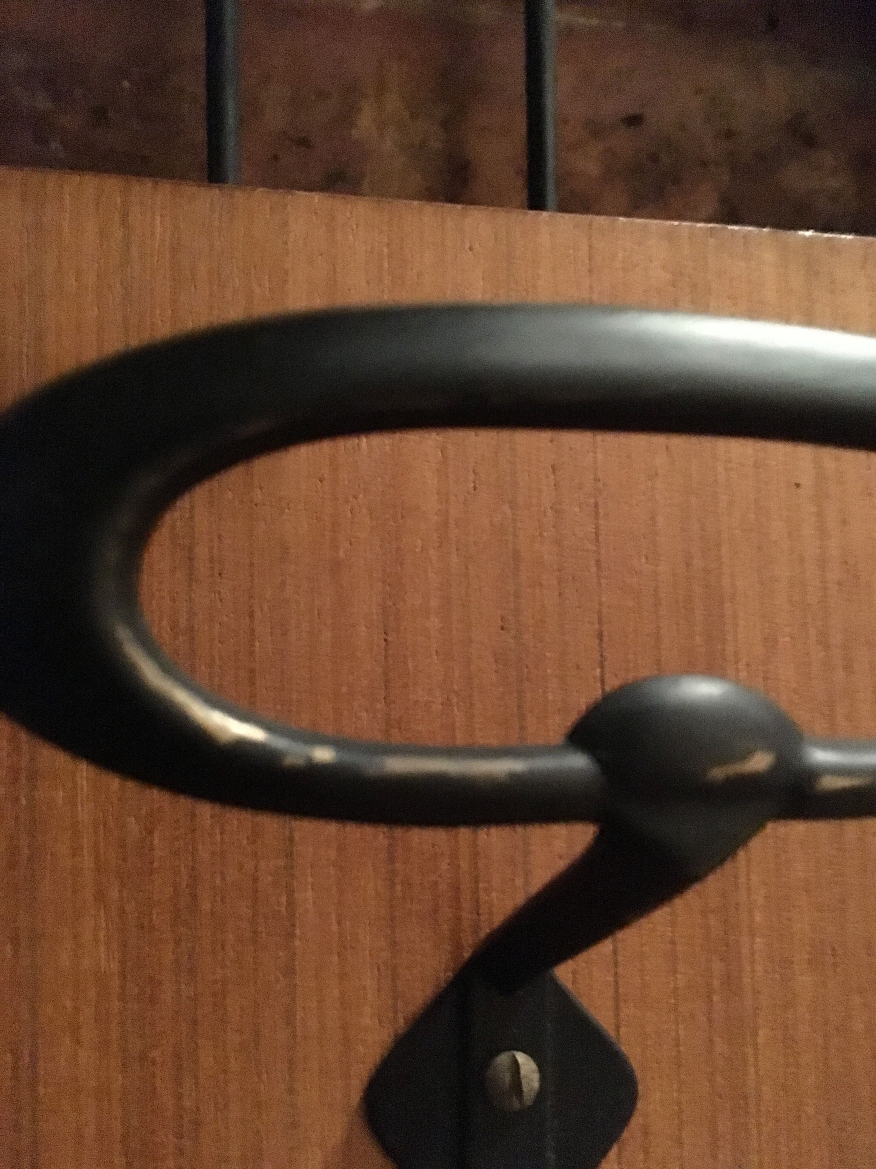 Wall coat holder in metal and wood 1960
