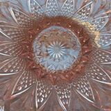 Art Deco carved pink plate