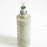 1960s white Rimini ceramic table lamp by Aldo Londi for Bitossi Italy