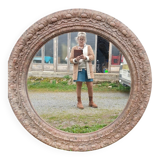 Very imposing wooden mirror