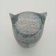 Vintage Scandinavian Glass Owl Statuette Denmark Sulphur 70s 80s