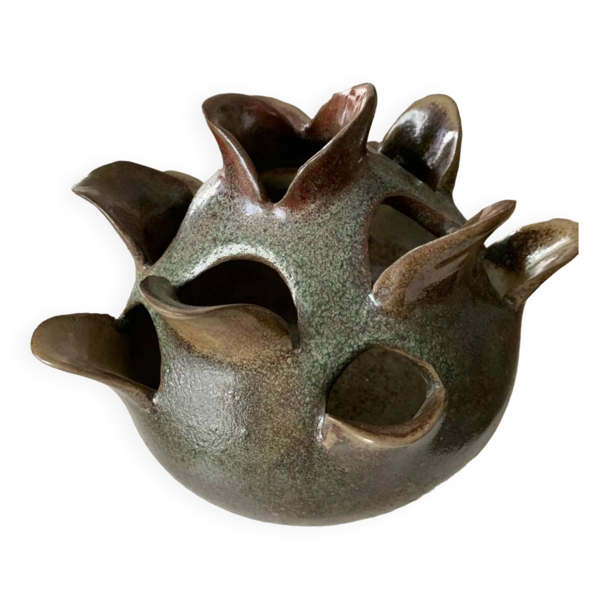 “Artichoke” vase in Vallauris stoneware